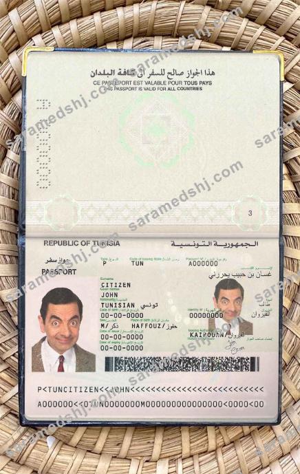 Tunisia passport photo look